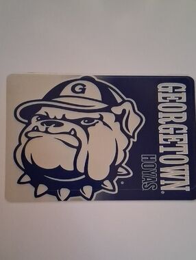 Georgetown Hoyas Navy Bulldog Debit Card Sticky